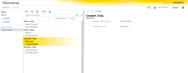 Organize Contacts Online with Microsoft Exchange
