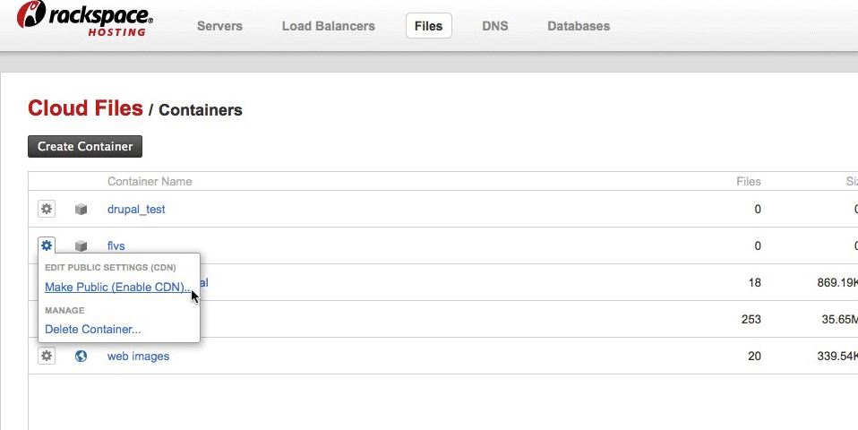 Publishing Containers to CDN